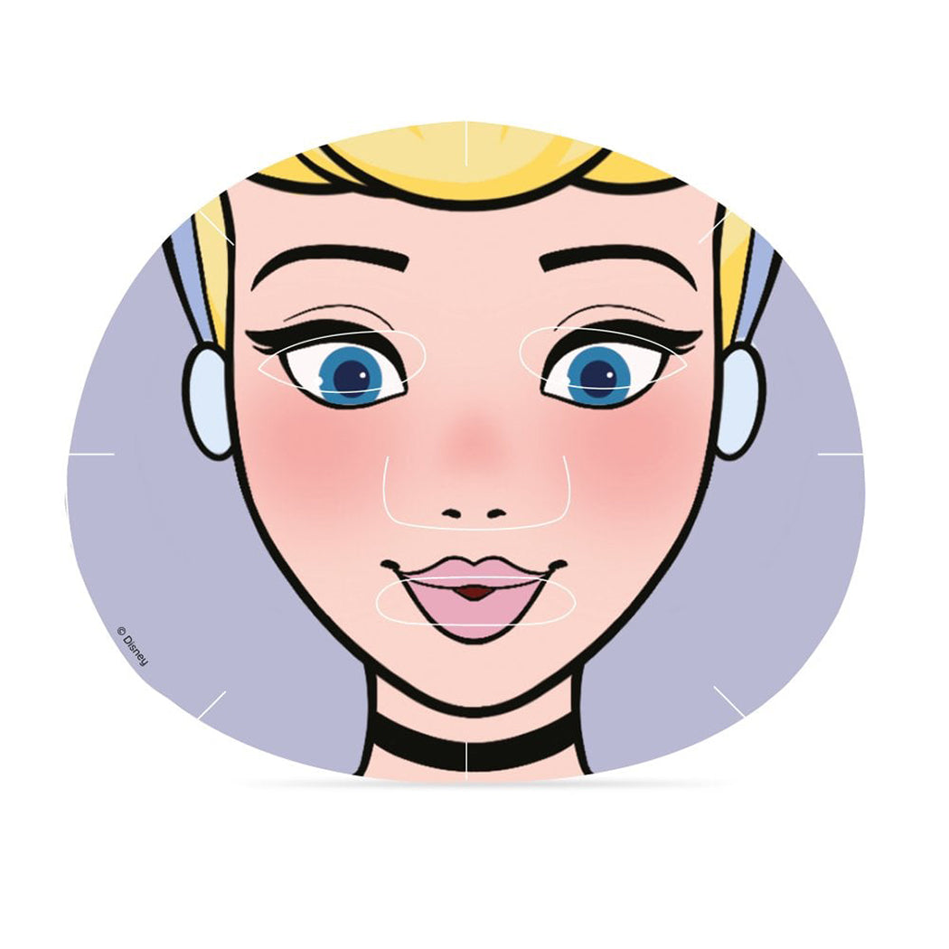 Maschera per il viso in tessuto della principessa Cenerentola con aloe vera