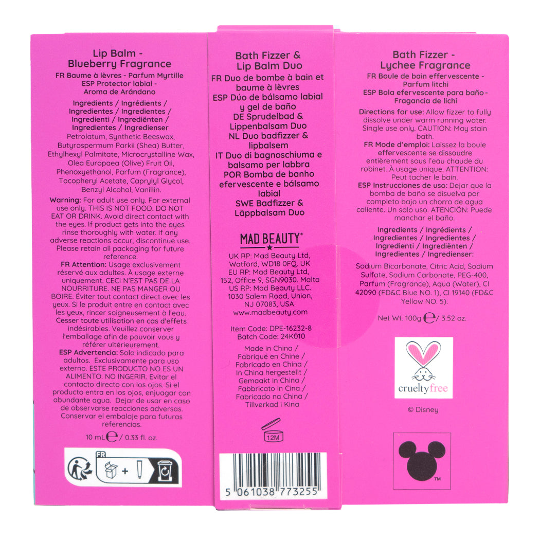 Duo beauty di Jasmine con una bomba da bagno effervescente e un balsamo labbra