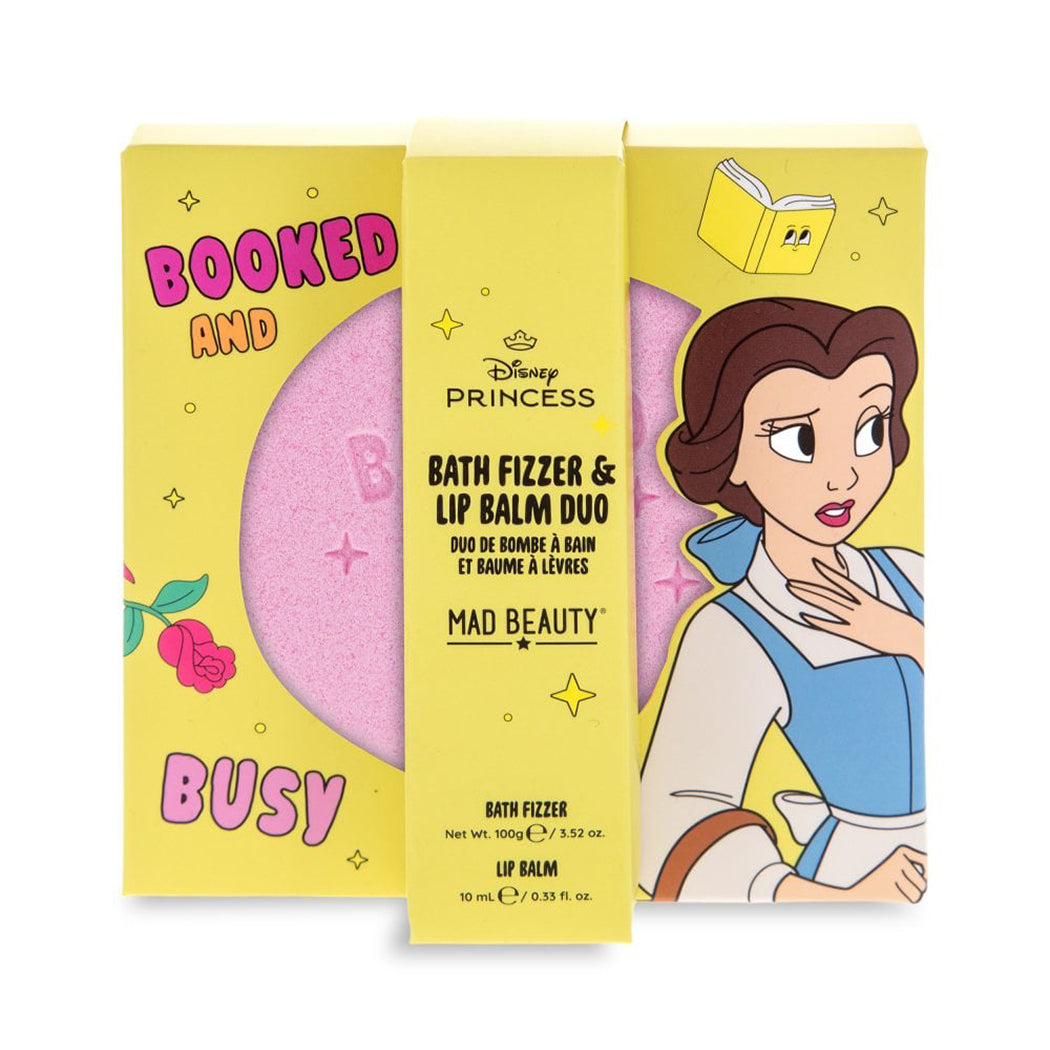 Duo beauty di Belle con una bomba da bagno effervescente e un balsamo labbra