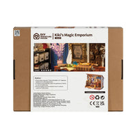 Puzzle in 3d che riproduce in miniatura una bottega di articoli per maghi.