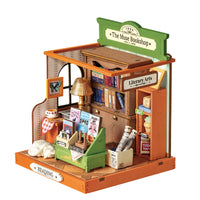 Puzzle in 3d che riproduce in miniatura una piccola libreria.