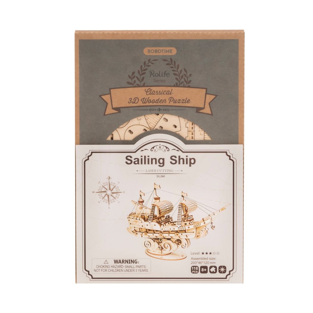 Puzzle in 3d che riproduce in miniatura un veliero