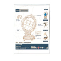 Modellino in 3d che riproduce un mappamondo luminoso