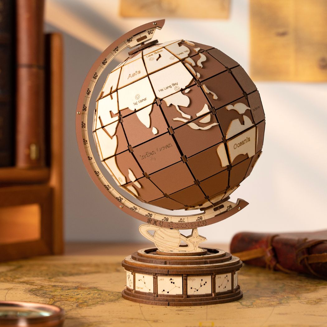 Puzzle in 3d che riproduce un mappamondo.