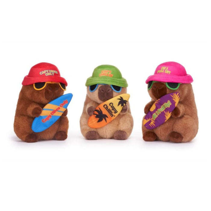 Plush capibara con surf