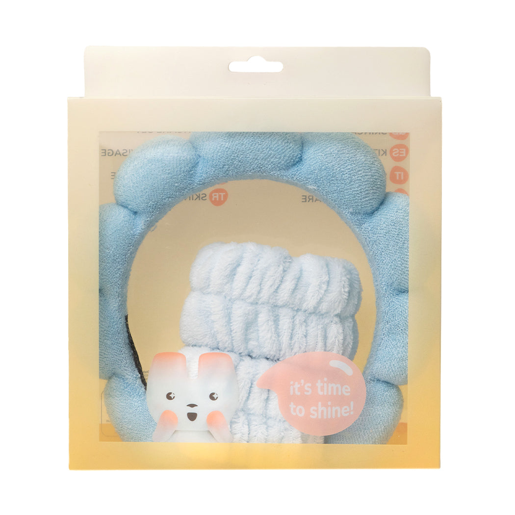 Set per la skincare composto da un cerchietto e due polsini in tessuto super morbido