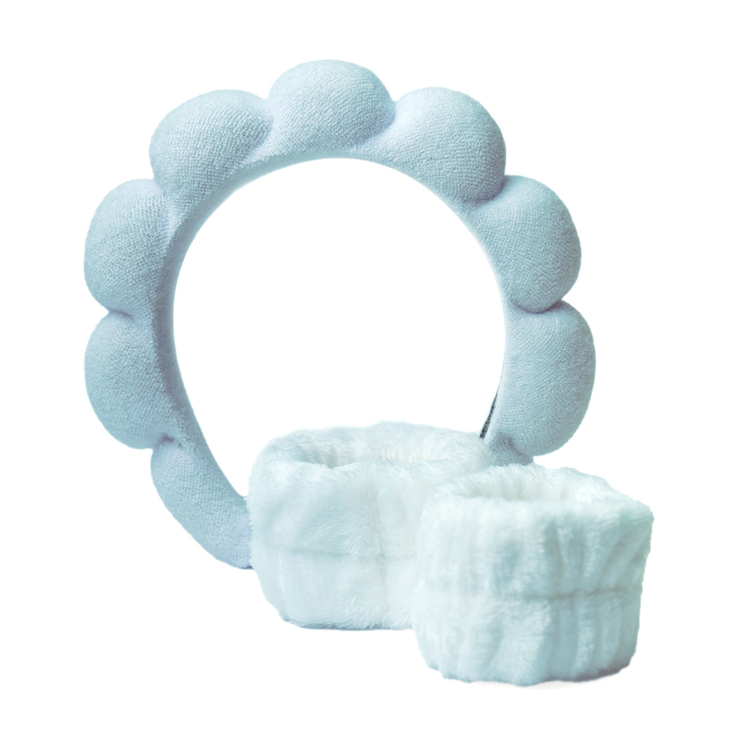 Set per la skincare composto da un cerchietto e due polsini in tessuto super morbido