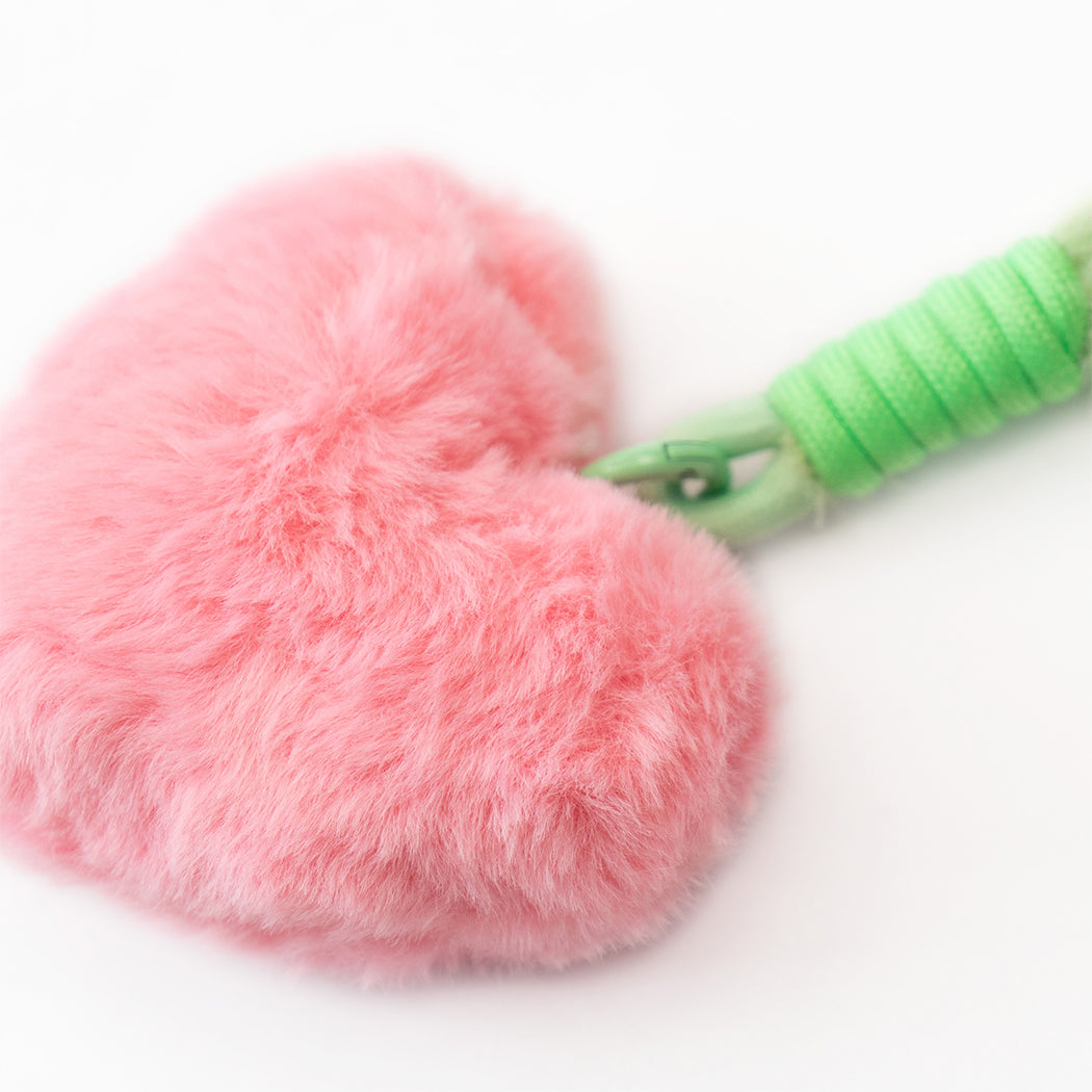 Portachiavi in peluche a forma di cuore