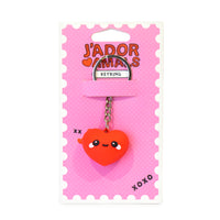 Portachiavi super cute a forma di cuore kawaii.