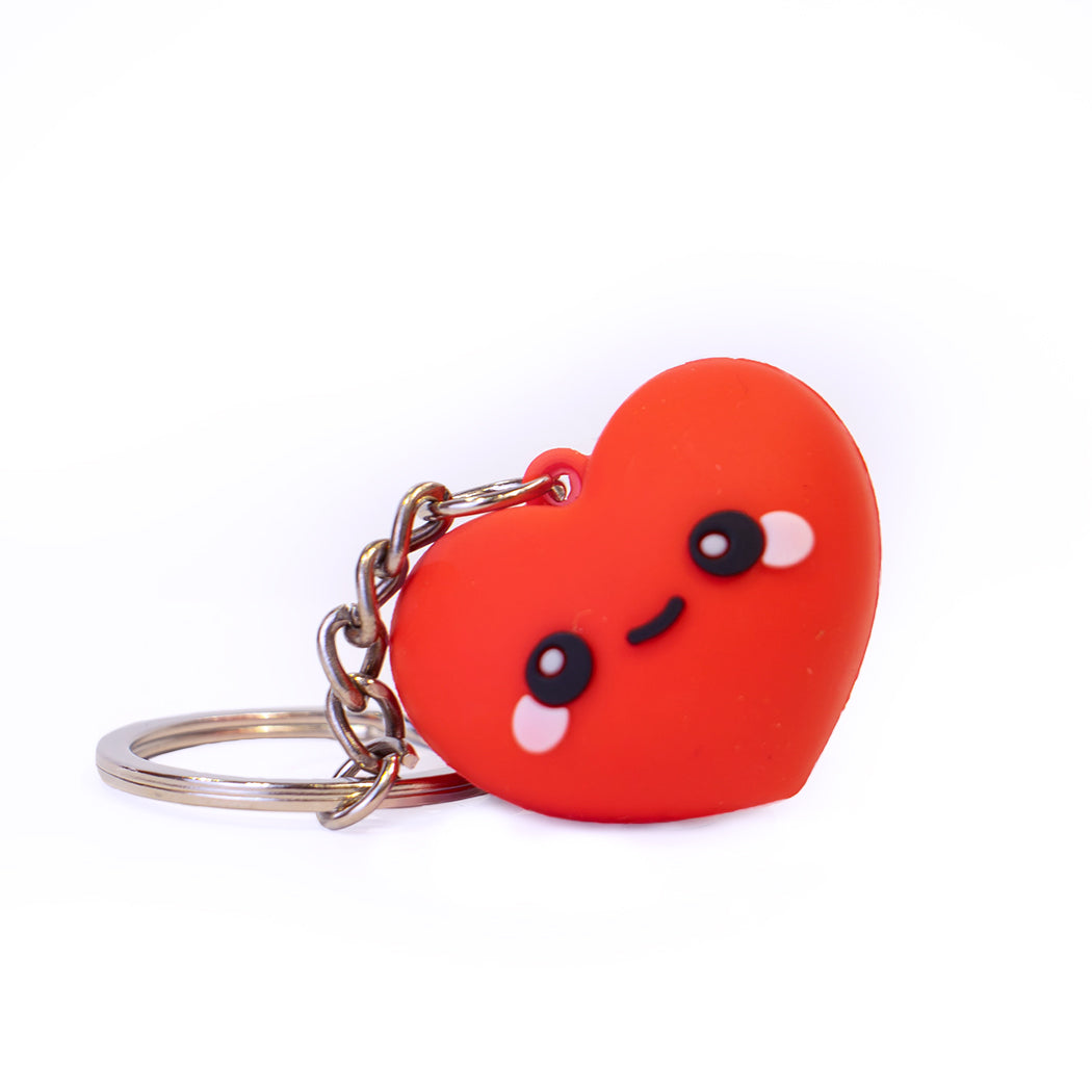 Portachiavi super cute a forma di cuore kawaii.