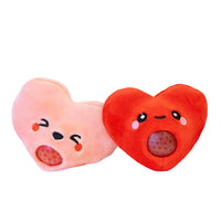 Antistress plush a forma di cuore.