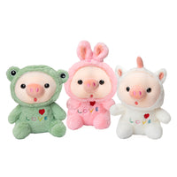Plush maialino super fluffy con scritta love.
