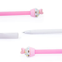 Penna gel ad inchiostro nero con cupcake.