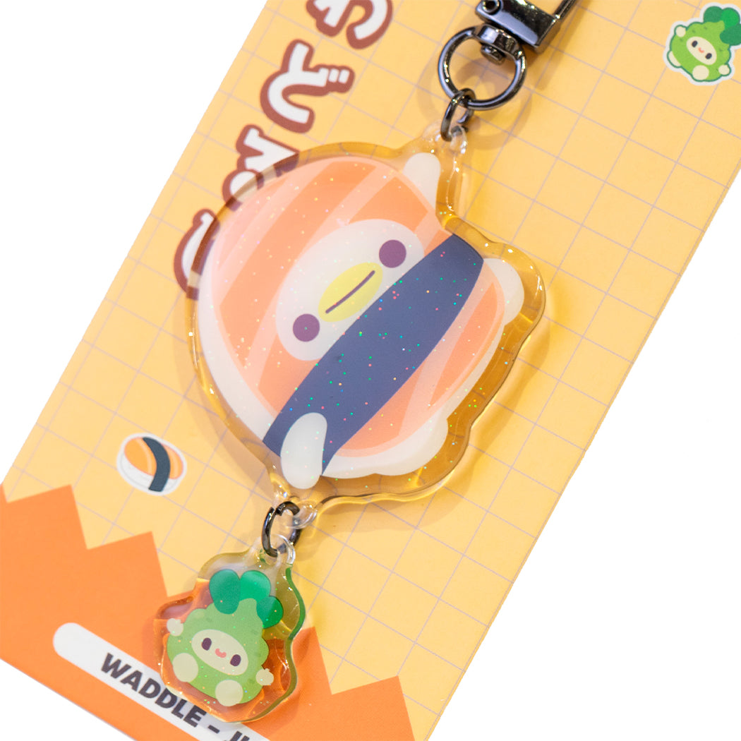 Simpatico portachiavi a forma di sushi in acrilico