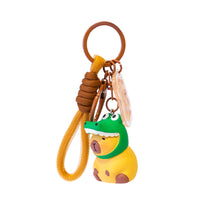 Simpatico portachiavi a forma di capibara.