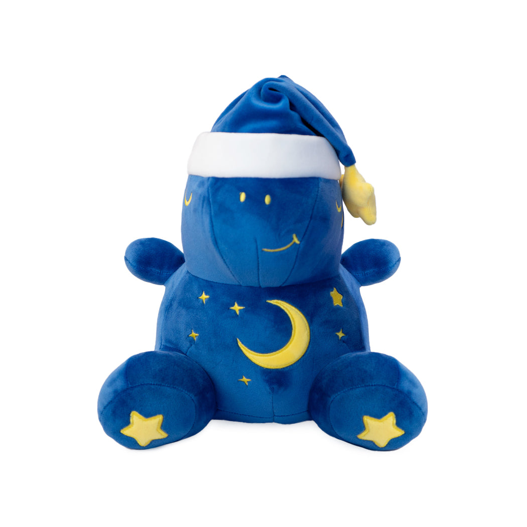 Peluche di un dinosauro in versione nanna.