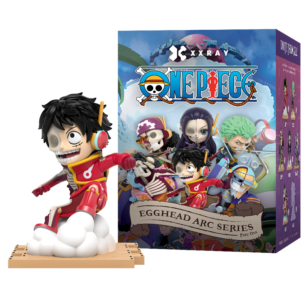 Blind Box di One Piece della serie Egghead Arc. Tutti i personaggi della serie One Piece sono rappresentati nella versione sezionata di Jason Freeny.