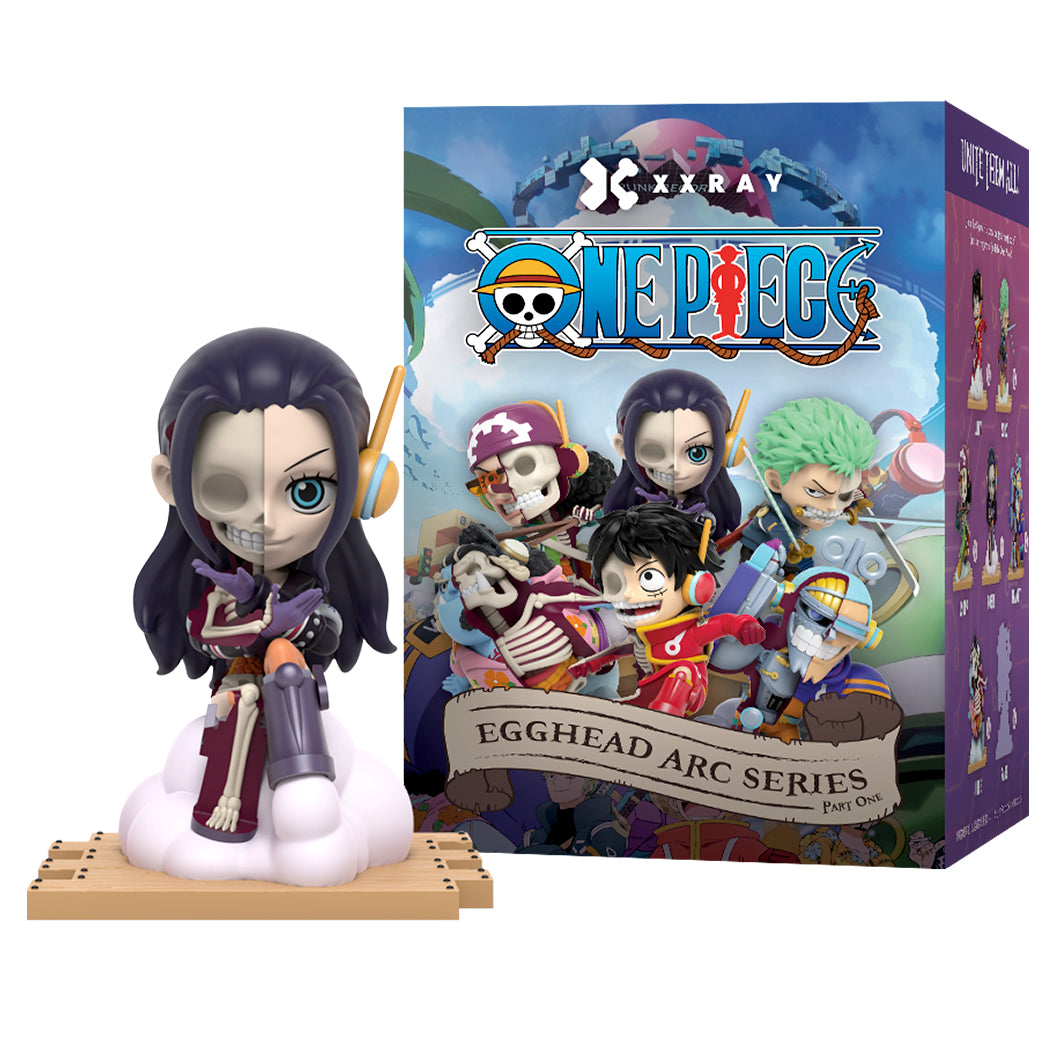 Blind Box di One Piece della serie Egghead Arc. Tutti i personaggi della serie One Piece sono rappresentati nella versione sezionata di Jason Freeny.