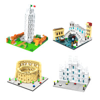 Costruzione a mattoncini della collezione monumenti italiani