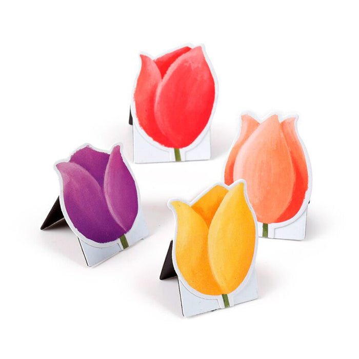 Set di segnalibri magnetici a forma di tulipano.