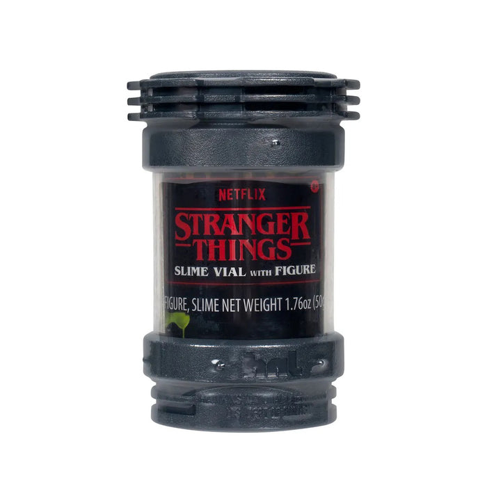 Slime verde di Stranger Things. All'interno puoi trovare la statuina delle creature più iconiche della serie: Dart, Demogorgone, Democane.