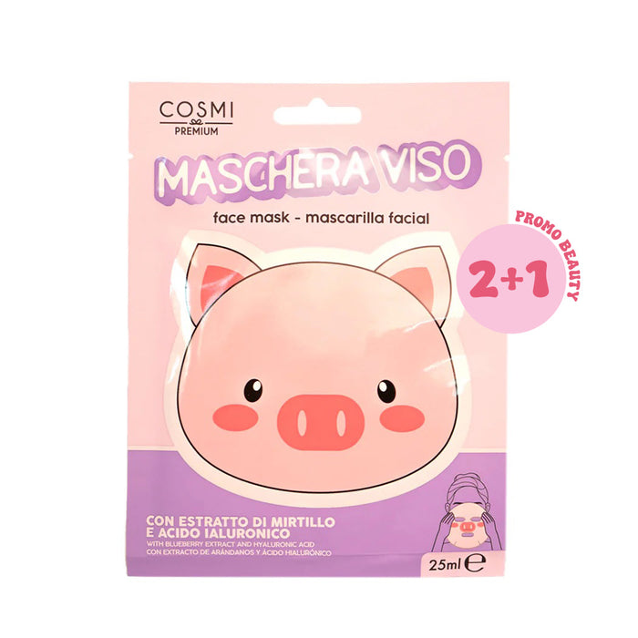 Facial Mask Estratto Di Mirtillo - Maialino|Colore:Unico