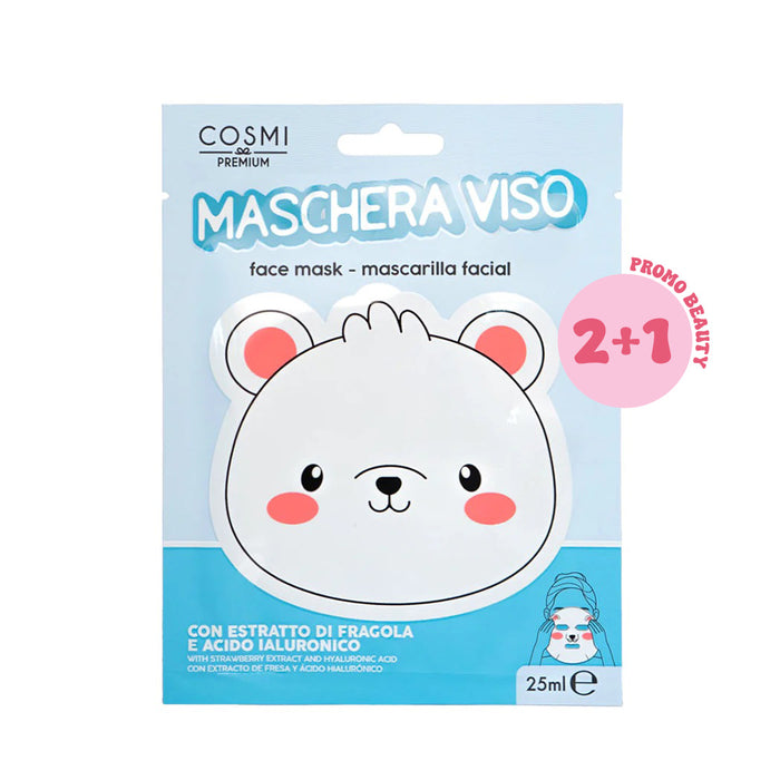 Facial Mask Estratto Di Fragola - Orsetto|Colore:Unico