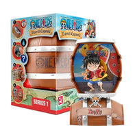 Blind Box di One Piece Barrel Capsule. All'interno della botte puoi trovare i personaggi più iconici della serie.