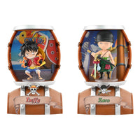 Blind Box di One Piece Barrel Capsule. All'interno della botte puoi trovare i personaggi più iconici della serie.