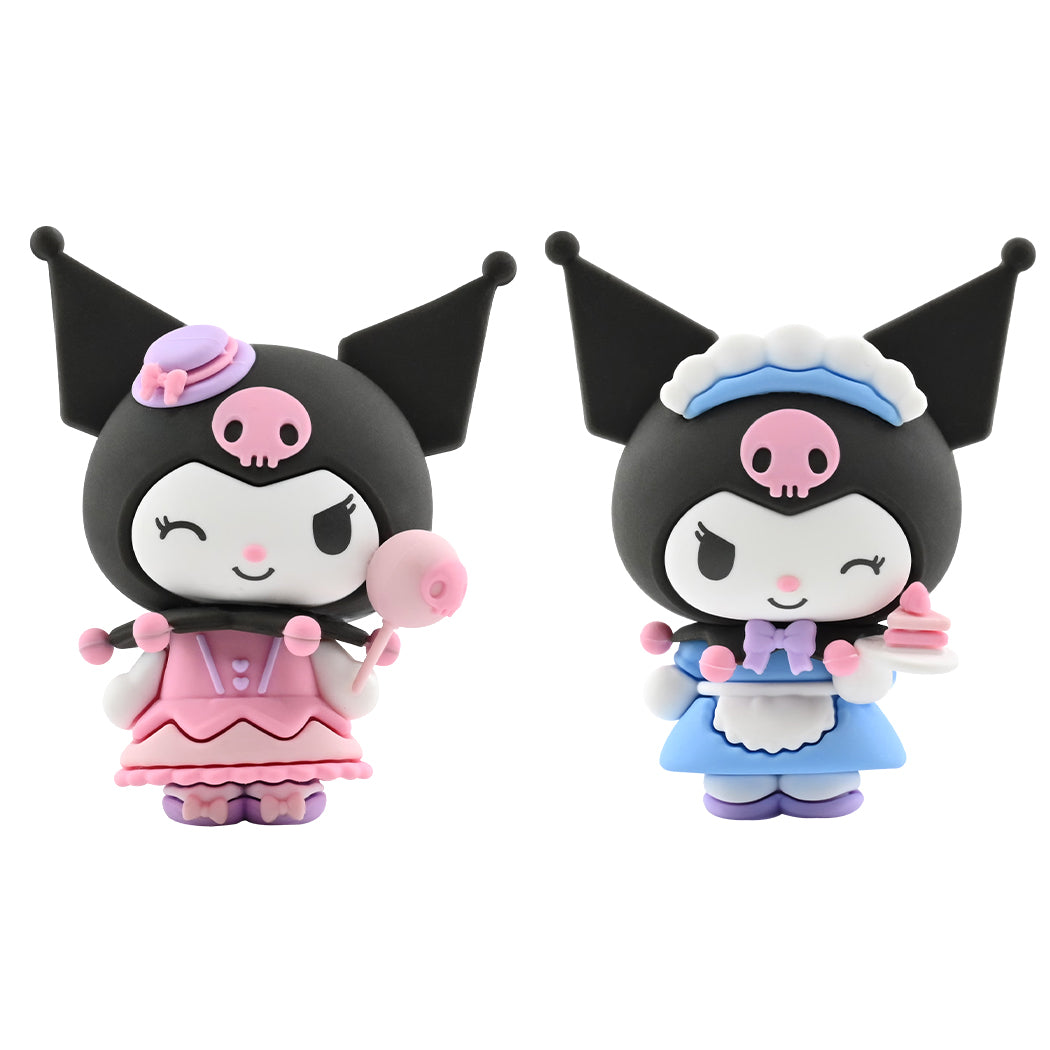 Blind Box di Kuromi versione mini doll. 
Ogni confezione contiene a sorpresa un personaggio della serie.