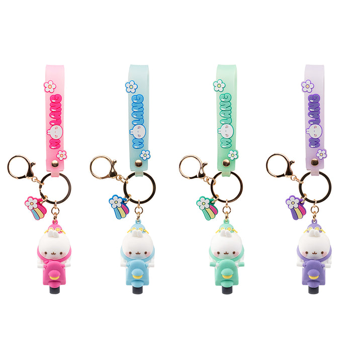 Portachiavi di Molang sullo scooter.