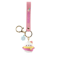 Portachiavi di Molang season series.
Il portachiavi è disponibile in 4 varianti: rosa, lilla, giallo, celeste.