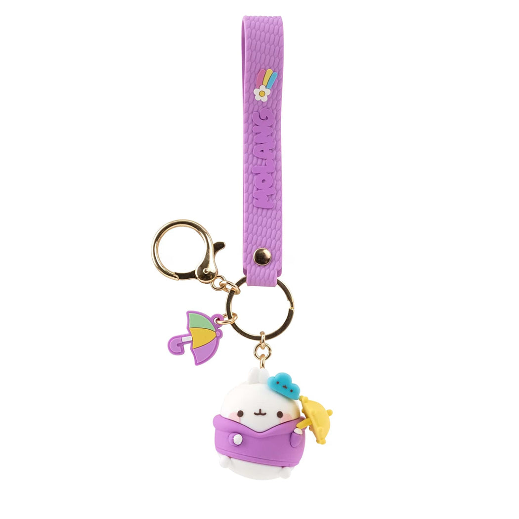 Portachiavi di Molang season series.
Il portachiavi è disponibile in 4 varianti: rosa, lilla, giallo, celeste.