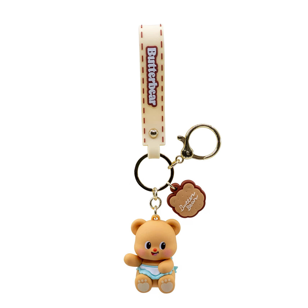 Portachiavi di Butter Bear Serie 1.
Il portachiavi è disponibile in 4 varianti: rosa, celeste, verde, giallo