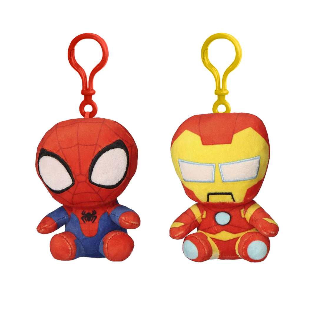 Portachiavi in plush a forma di supereroe della Marvel.