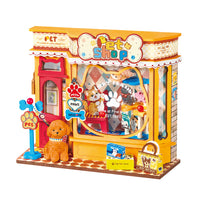 Puzzle in 3d che riproduce in miniatura un negozio per pet.
