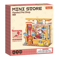 Puzzle in 3d che riproduce in miniatura un negozio per pet.