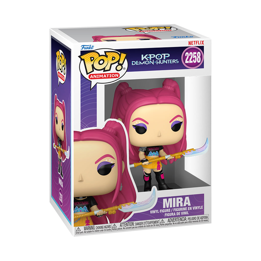 Funko Pop del personaggio Mira della serie Kpop Demon Hunters.