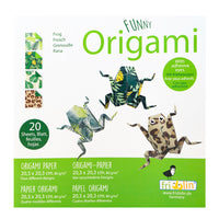 21 fogli di carta stampata per origami 20,3 x 20, 3 cm per realizzare una rana