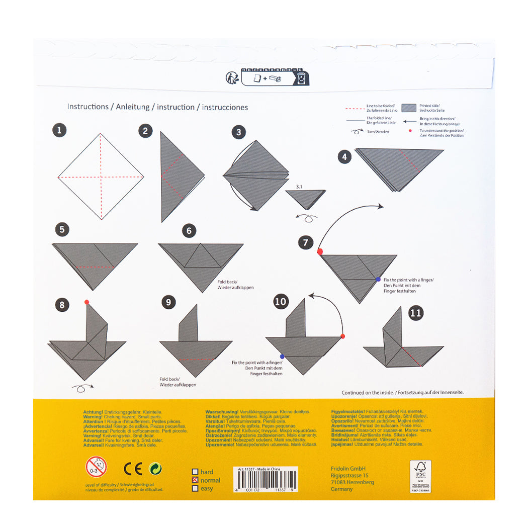 20 fogli di carta stampata per origami 20,3 x 20, 3 cm per realizzare una colomba