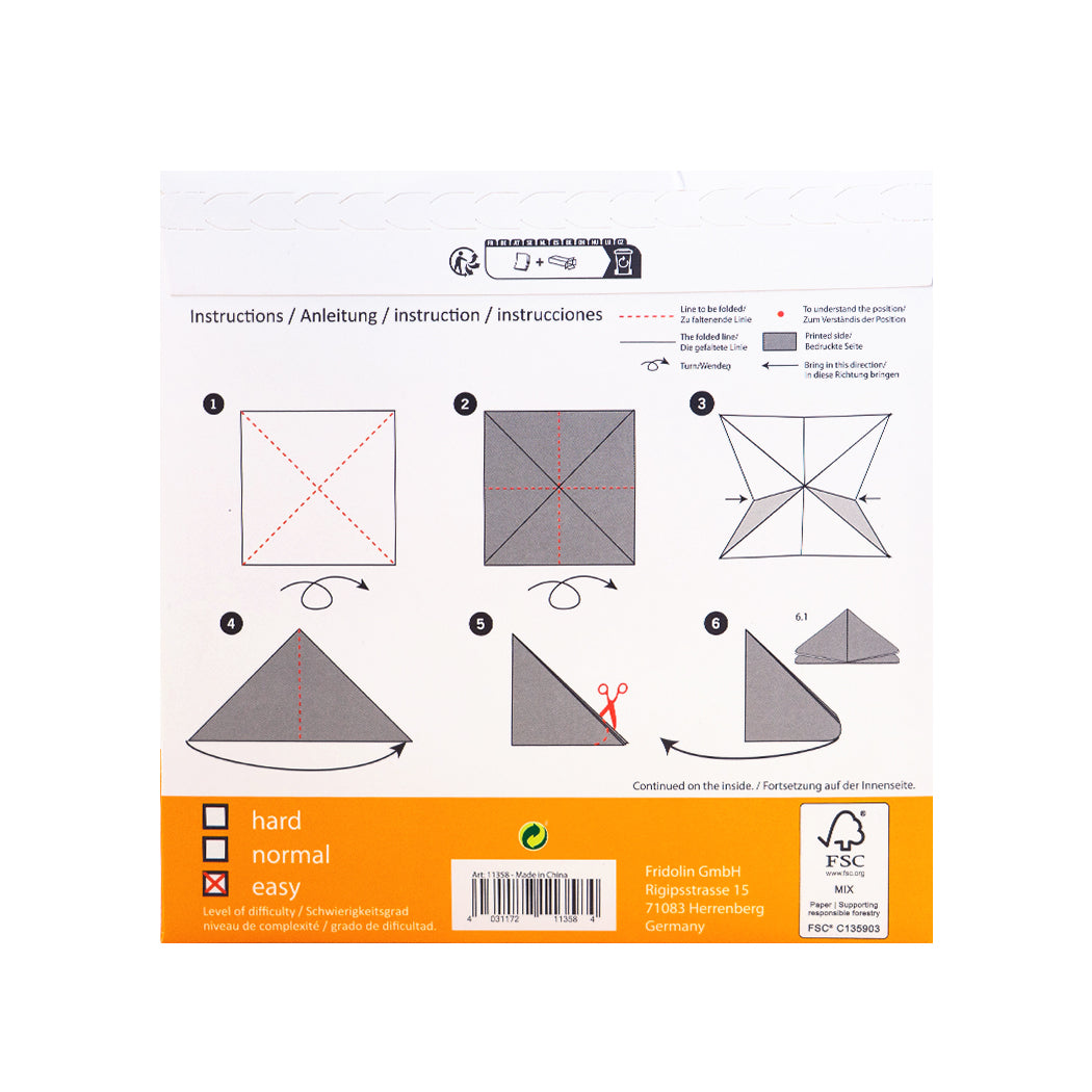 20 fogli di carta per origami 15x15 cm con stampa ispirata ai quadri di Paul Klee per realizzare una farfalla