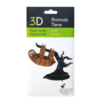 Puzzle in 3d in cartoncino che riproduce un bradipo.