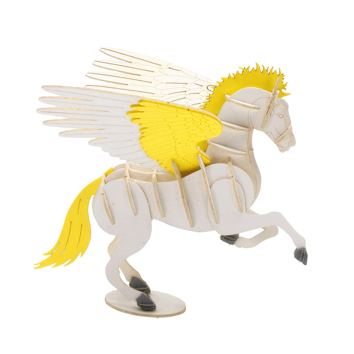 Puzzle in 3d in cartoncino che riproduce un unicorno