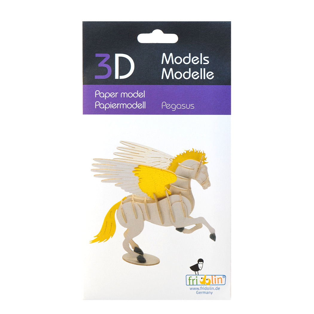 Puzzle in 3d in cartoncino che riproduce un unicorno