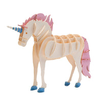 Puzzle in 3d in cartoncino che riproduce un unicorno