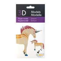 Puzzle in 3d in cartoncino che riproduce un unicorno