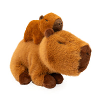 Plush mamma capibara con cucciolo.Il plush ha il pelo lungo ed è super morbido, tutto da coccolare.