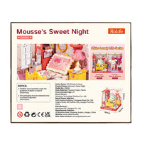 Puzzle in 3d che riproduce in miniatura la cameretta del gattino Mousse.