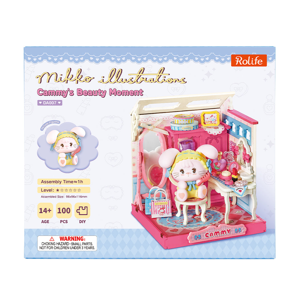 Puzzle in 3d che riproduce in miniatura l'angolo beauty della topolina Cammy.