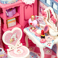 Puzzle in 3d che riproduce in miniatura l'angolo beauty della topolina Cammy.